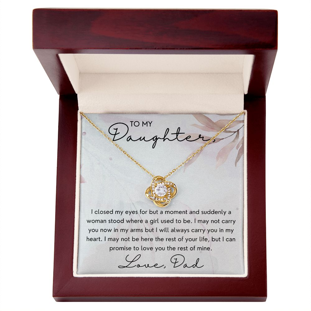 Always In My Heart - Love Knot Necklace For Daughter