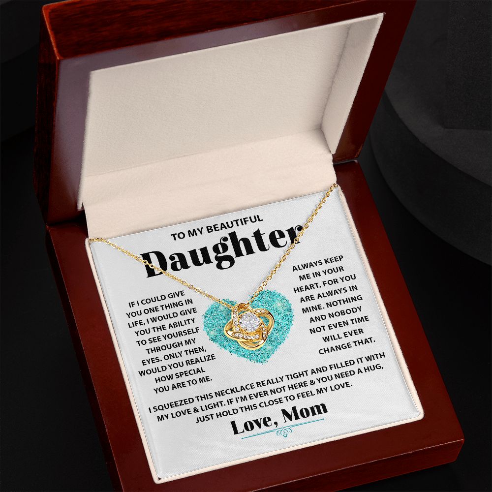 Hold This Close - Love Knot Necklace For Daughter