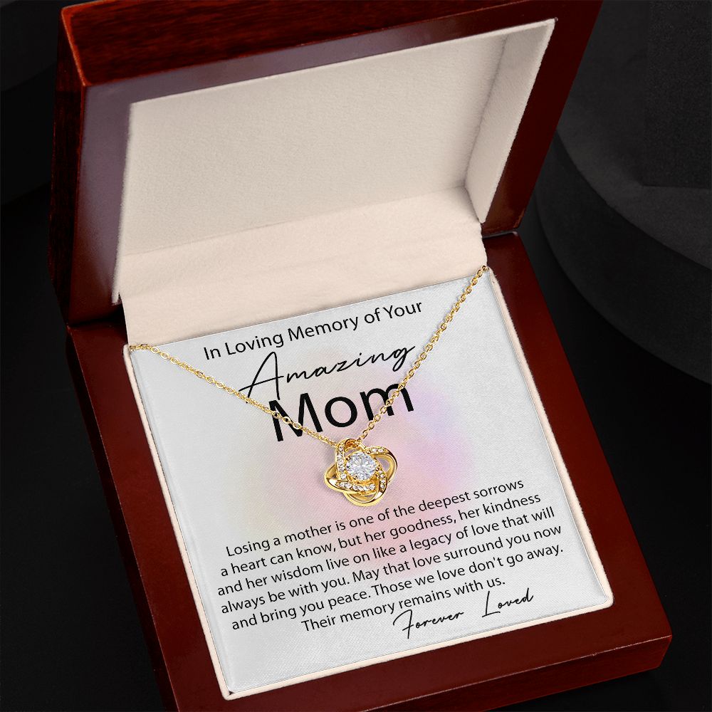 Love Knot Necklace In Memory Of Mom