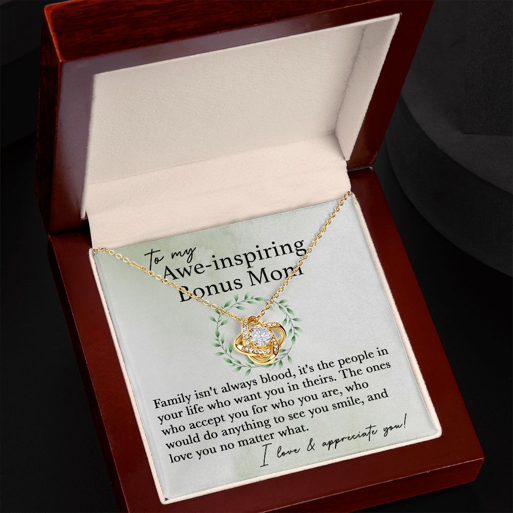Awe-Inspiring - Love Knot Necklace For Bonus Mom