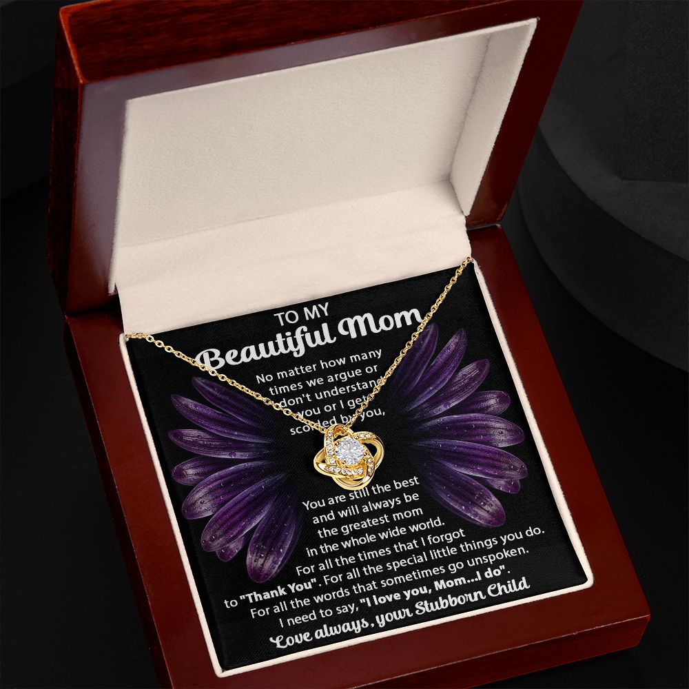 Your Stubborn Child - Love Knot Necklace For Mom