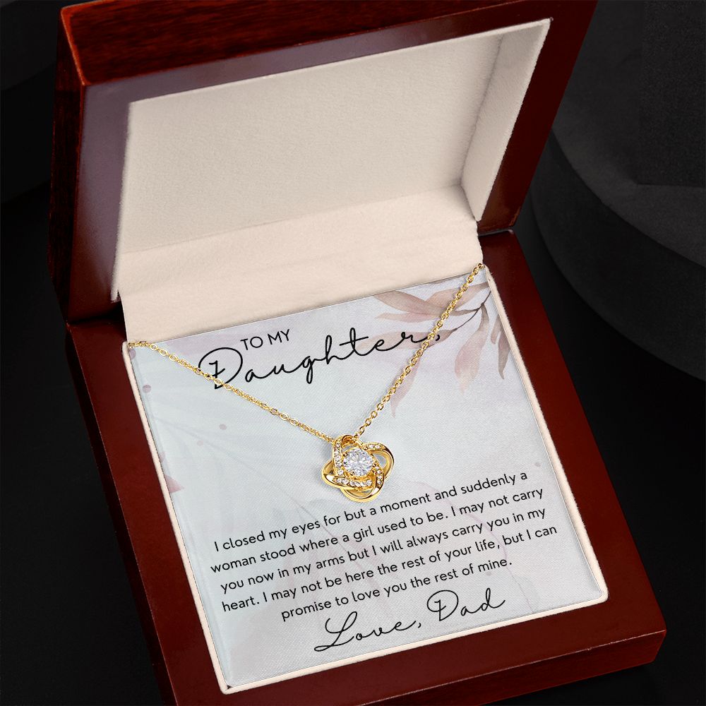 Always In My Heart - Love Knot Necklace For Daughter