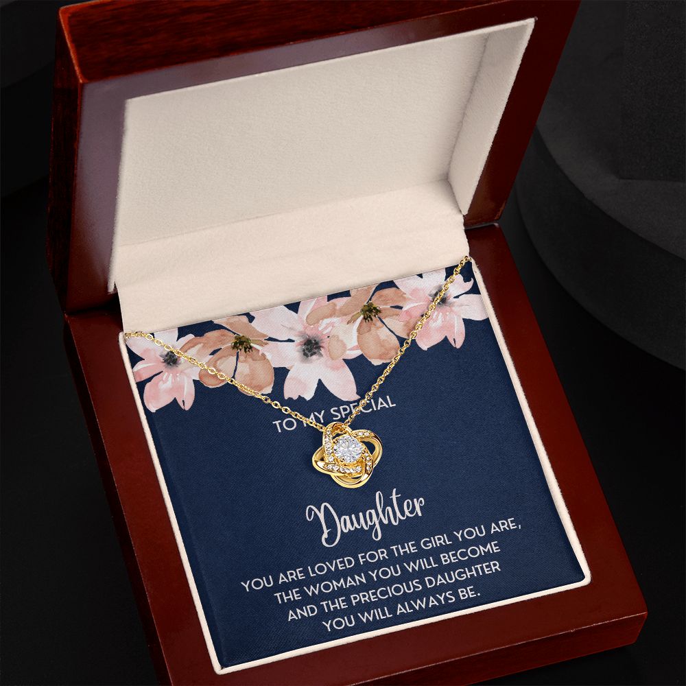 Precious Daughter - Love Knot Necklace For Daughter