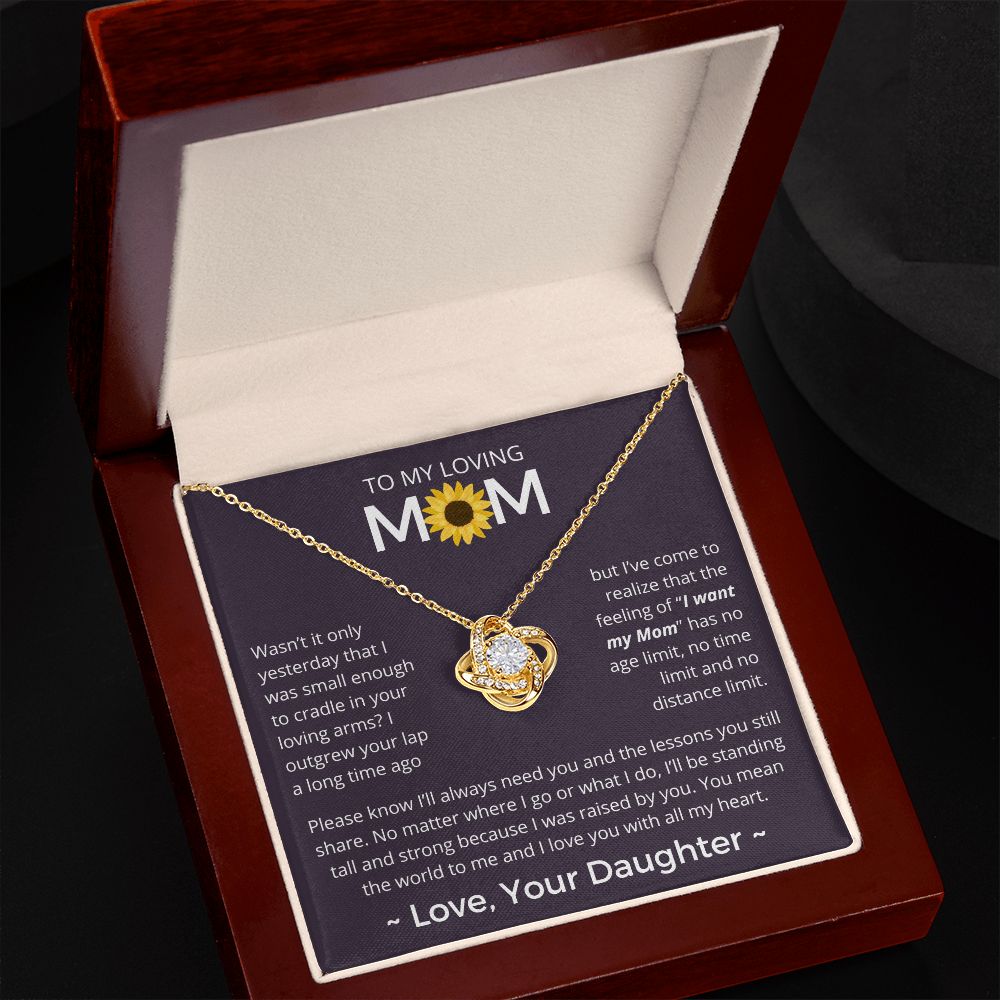 You mean the world to me - Love Knot Necklace For Mom