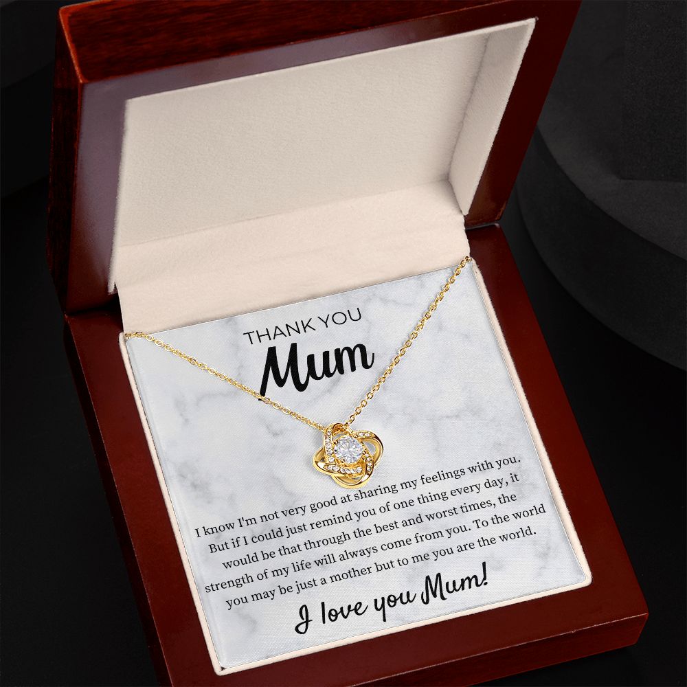 Strength Of My Life - Love Knot Necklace For Mum