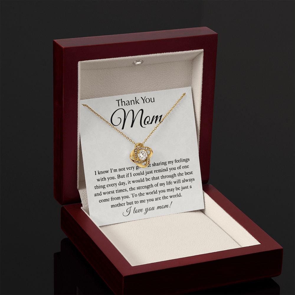 Strength Of My Life - Love Knot Necklace For Mom