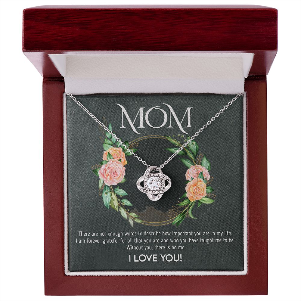 Not Enough Words - Love Knot Necklace For Mom