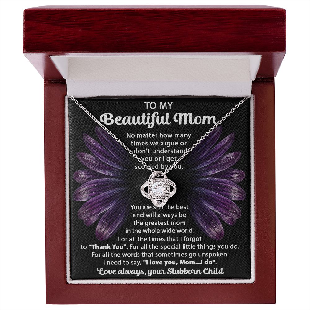 Your Stubborn Child - Love Knot Necklace For Mom