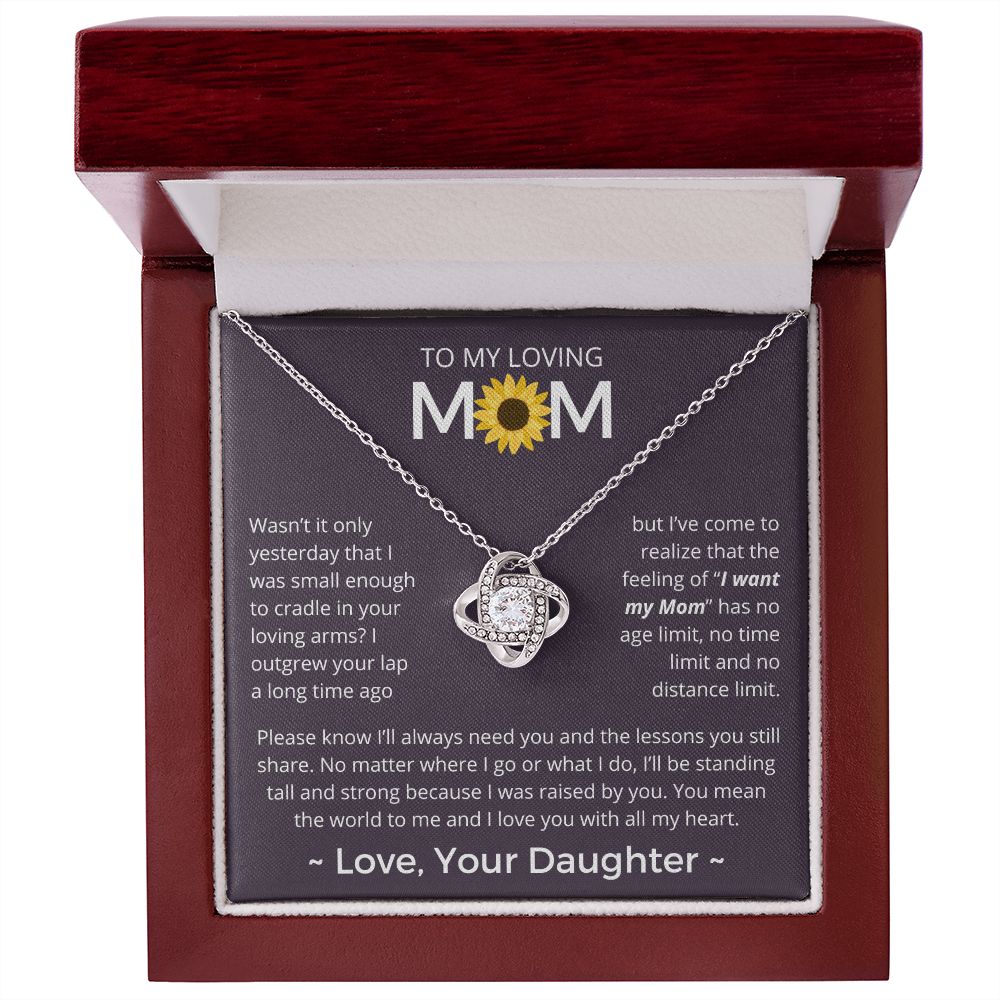 You mean the world to me - Love Knot Necklace For Mom