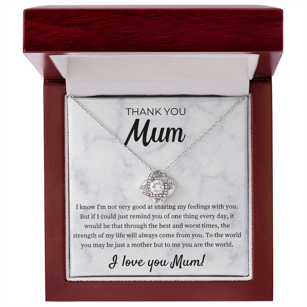 Strength Of My Life - Love Knot Necklace For Mum