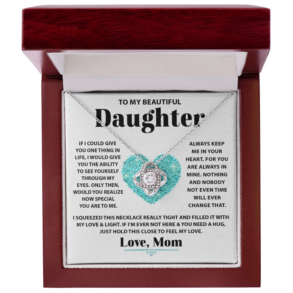 Hold This Close - Love Knot Necklace For Daughter