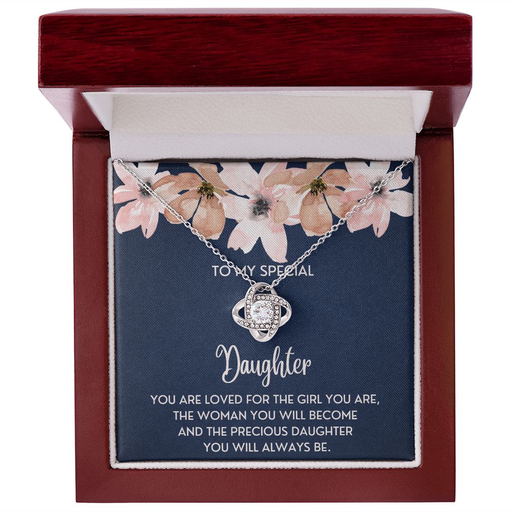 Precious Daughter - Love Knot Necklace For Daughter