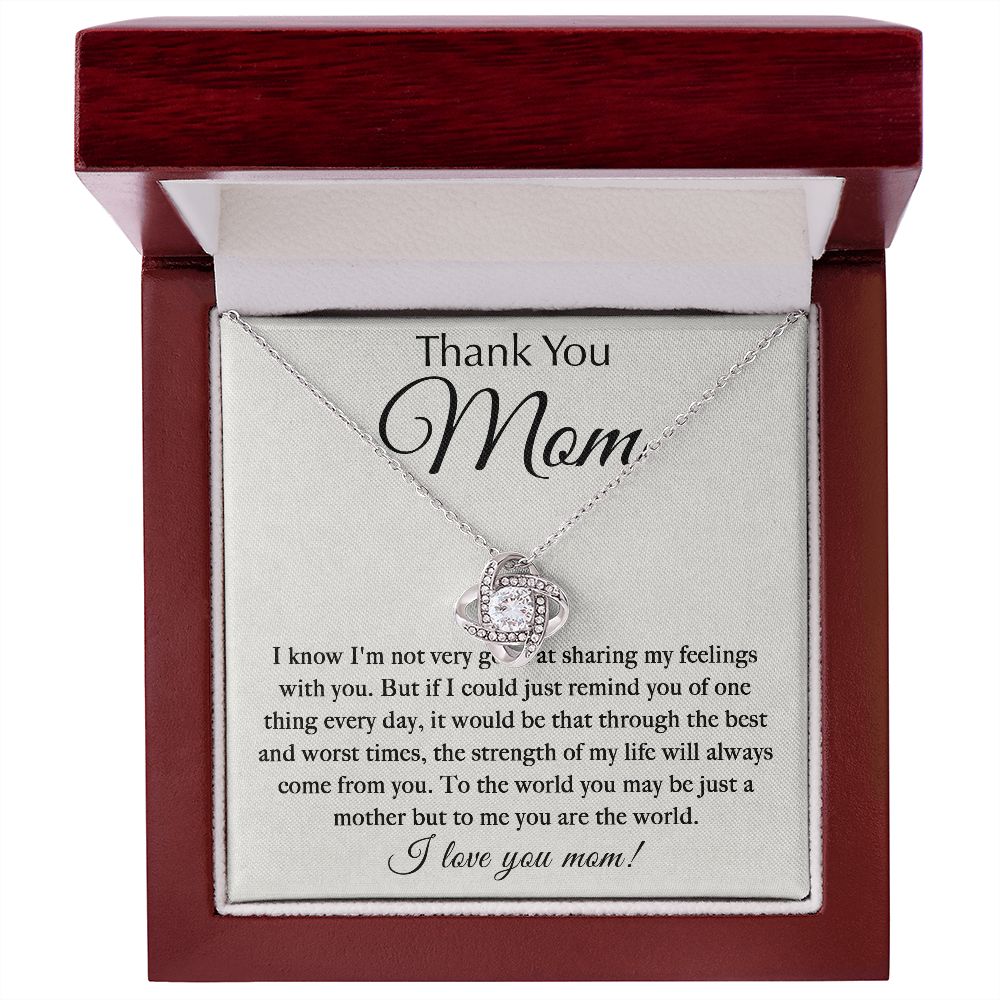 Strength Of My Life - Love Knot Necklace For Mom