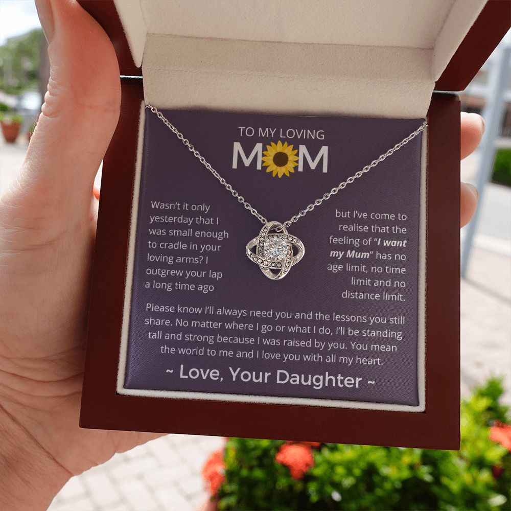You Mean The World To Me - Love Knot Necklace For Mum