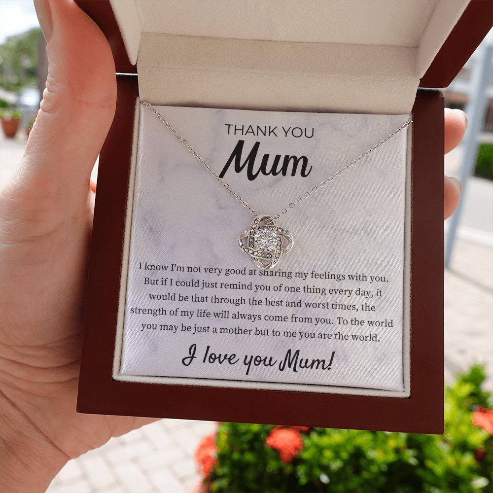 Strength Of My Life - Love Knot Necklace For Mum