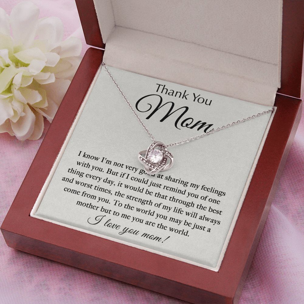 Strength Of My Life - Love Knot Necklace For Mom
