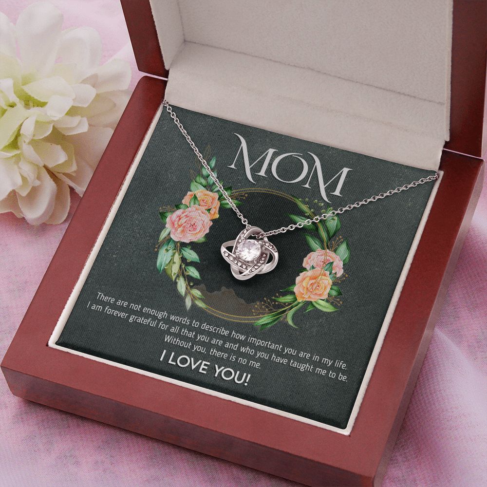 Not Enough Words - Love Knot Necklace For Mom