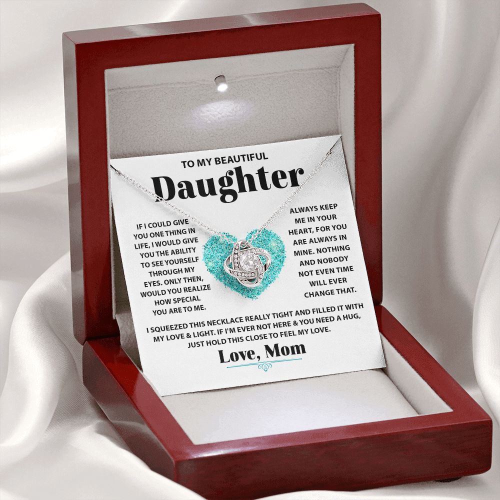 Hold This Close - Love Knot Necklace For Daughter