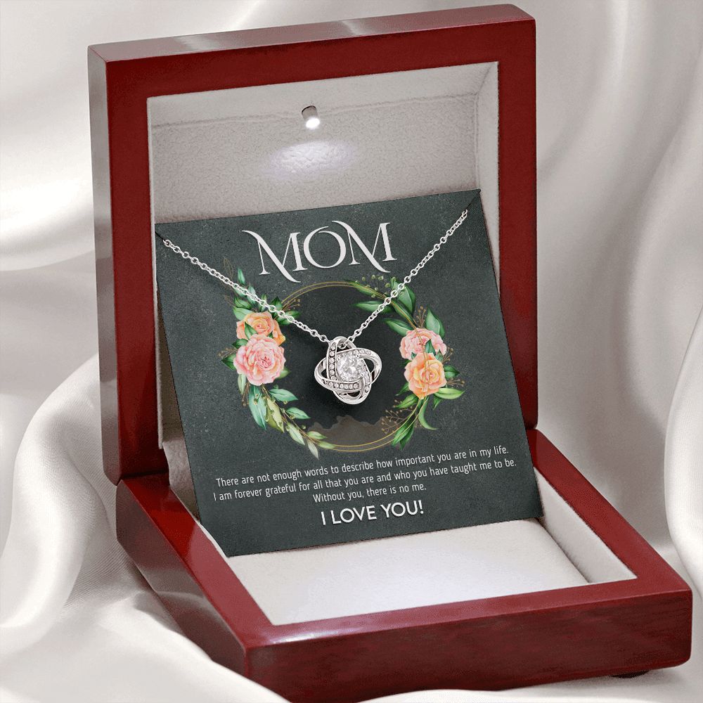 Not Enough Words - Love Knot Necklace For Mom