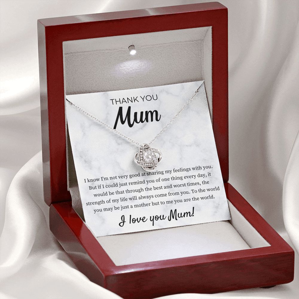 Strength Of My Life - Love Knot Necklace For Mum