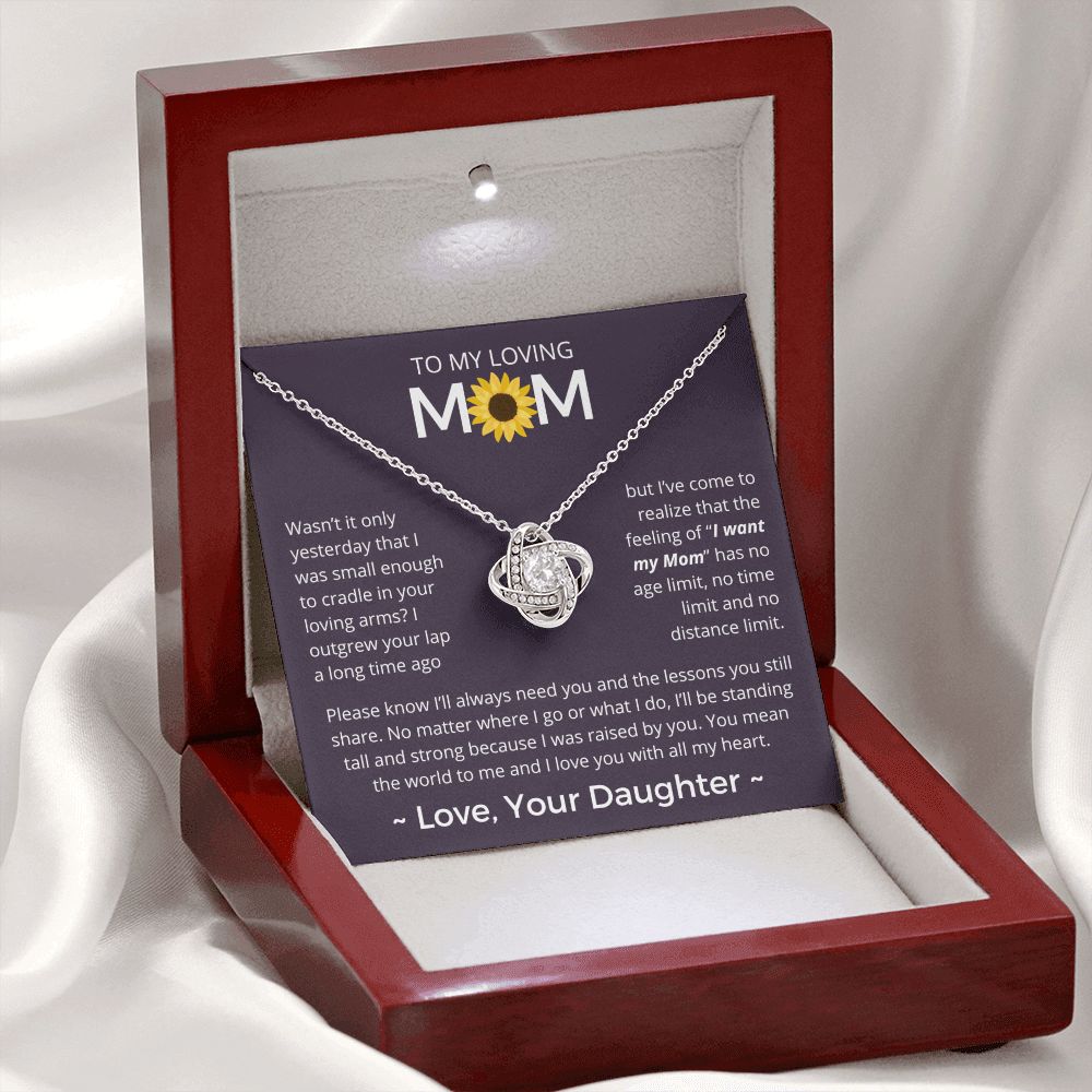 You mean the world to me - Love Knot Necklace For Mom