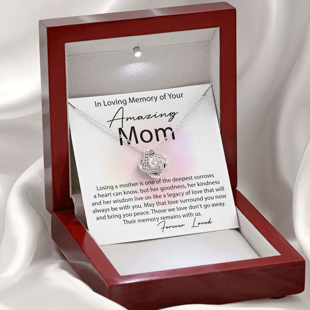 Love Knot Necklace In Memory Of Mom