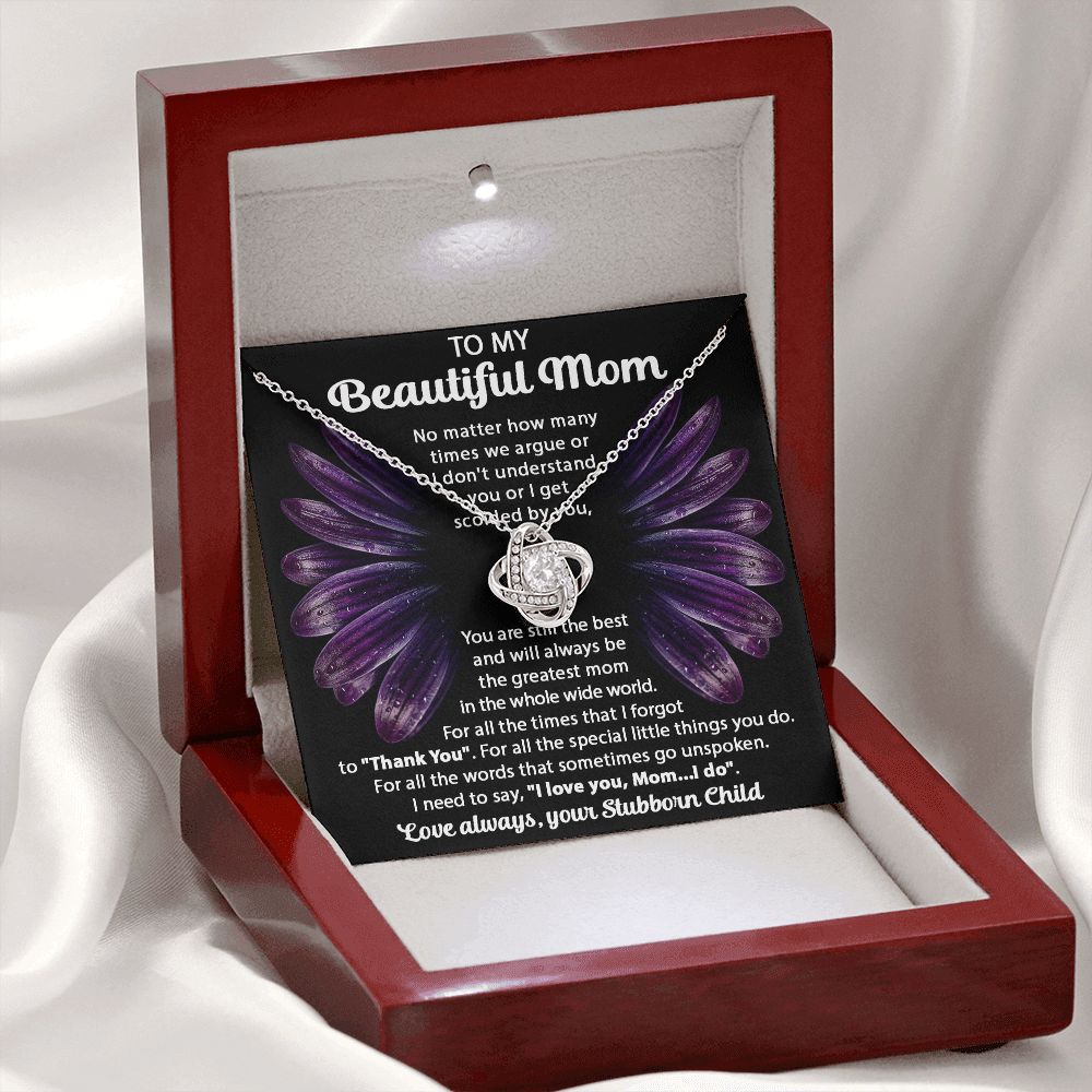 Your Stubborn Child - Love Knot Necklace For Mom