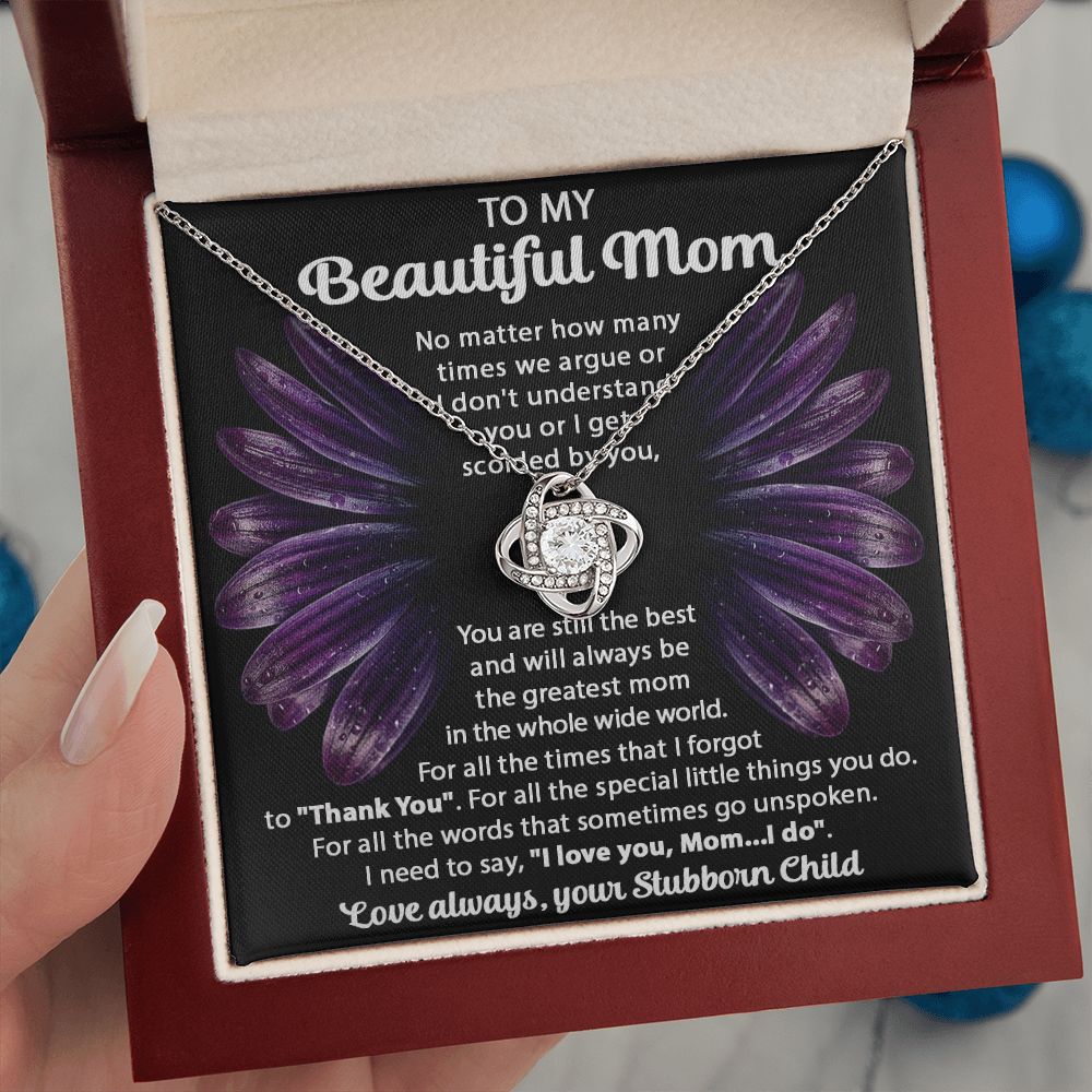 Your Stubborn Child - Love Knot Necklace For Mom