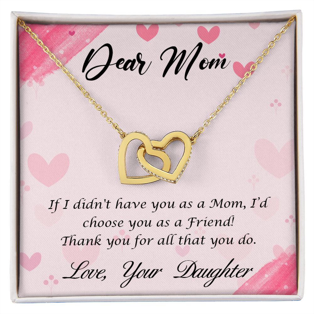 message card necklace for Mom