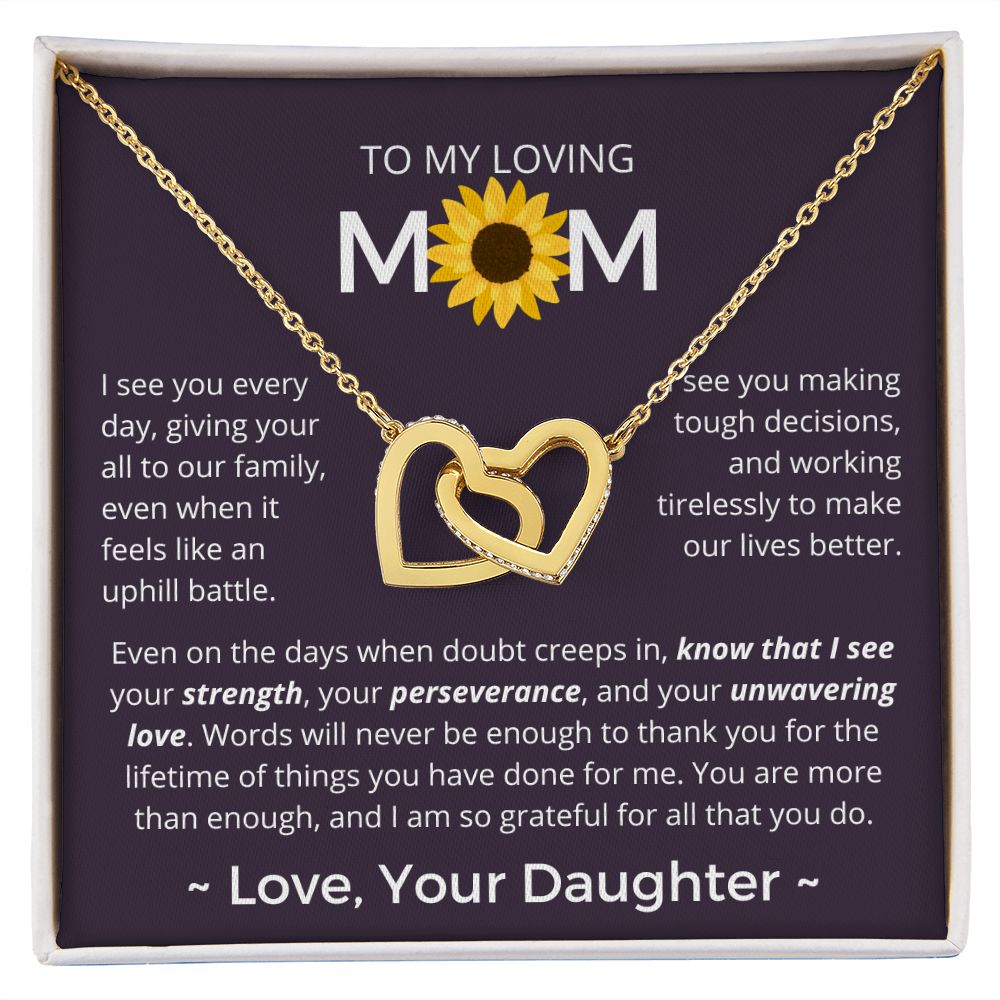 You Are More Than Enough For Me - Interlocking Hearts Necklace For Mom