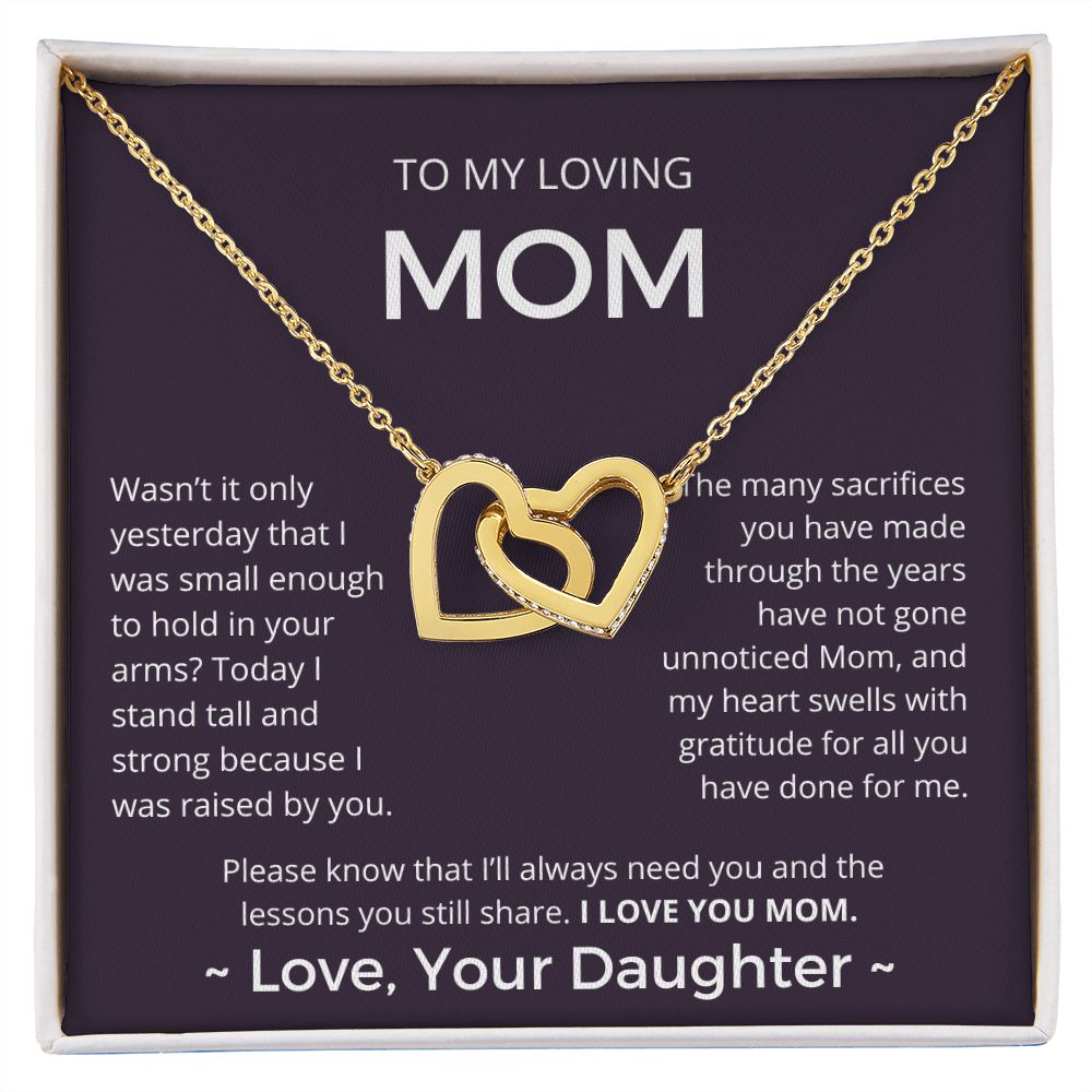 I Stand Tall And Strong - Interlocking Hearts Necklace For Mom
