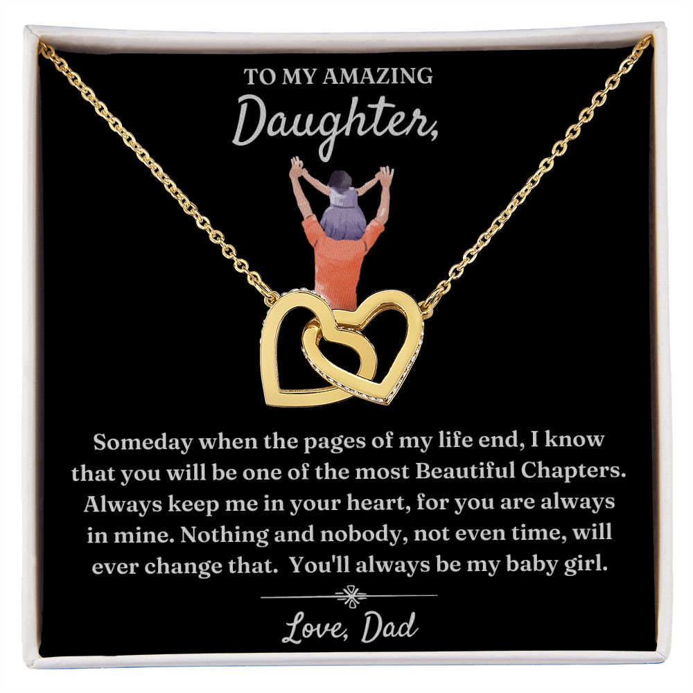 Not Even Time Will Change That - Interlocking Hearts Necklace For Daughter