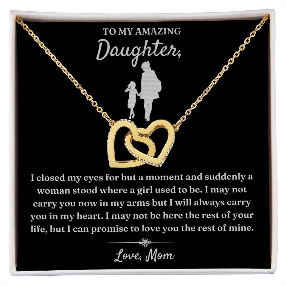 In My Heart - Interlocking Hearts Necklace For Daughter