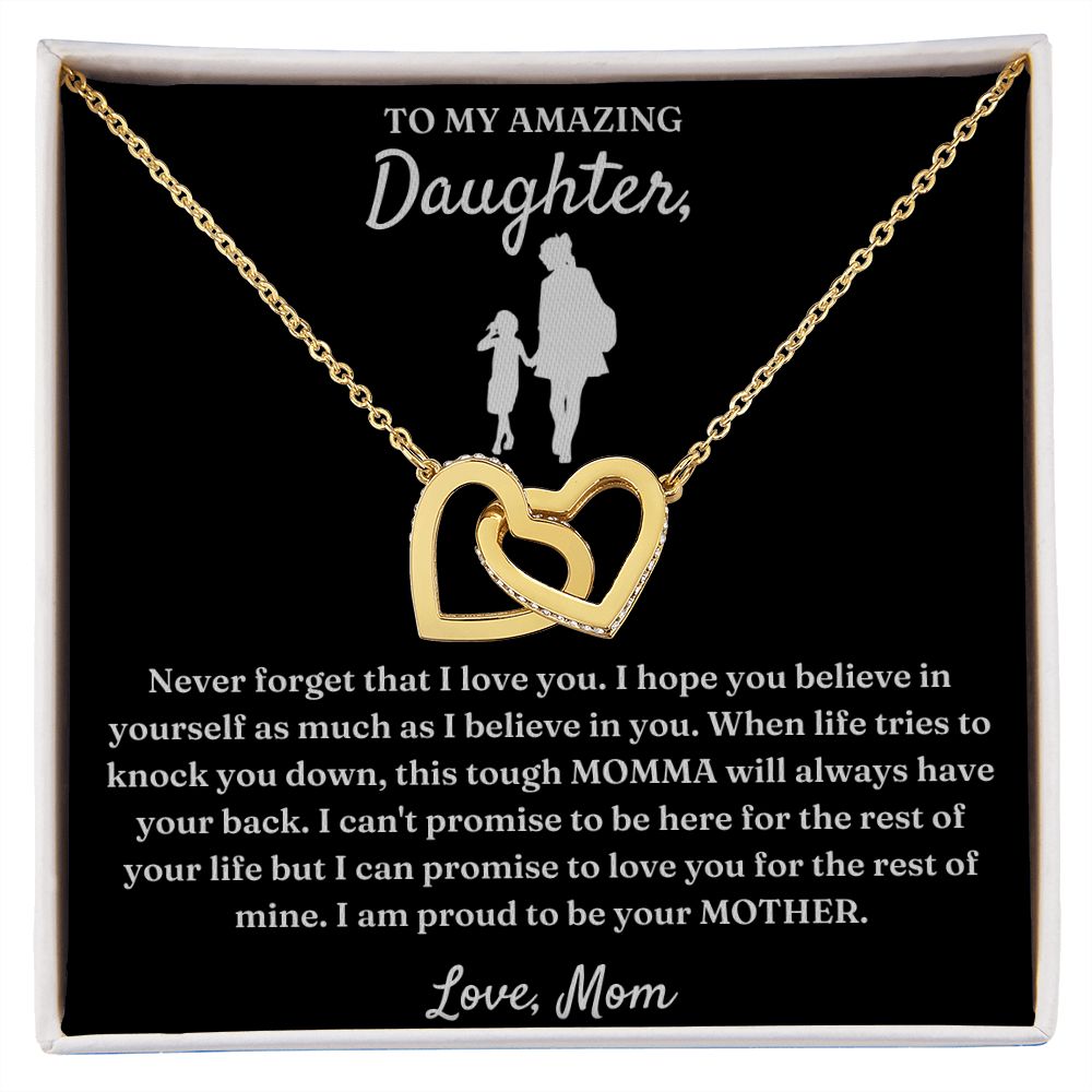 I Believe In You - Interlocking Hearts Necklace For Daughter