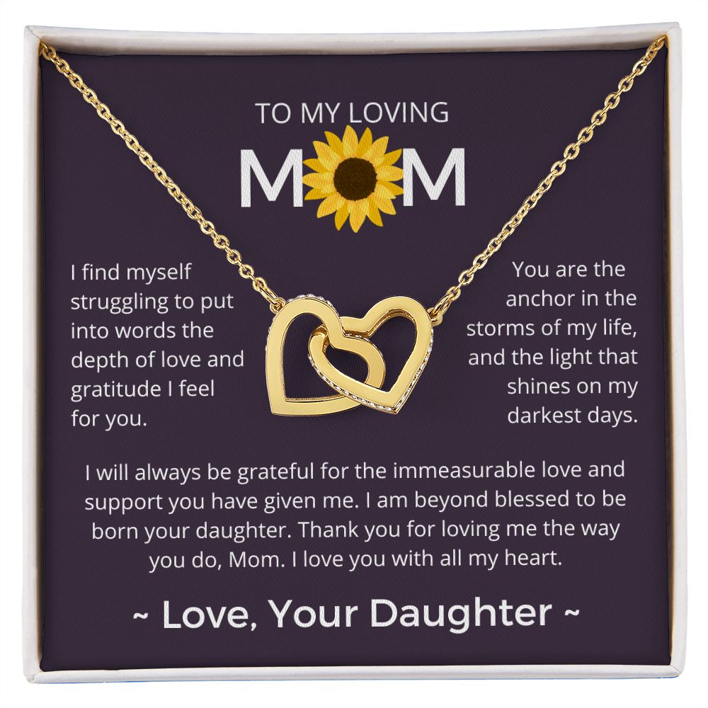 I Am Beyond Blessed - Interlocking Hearts Necklace For Mom