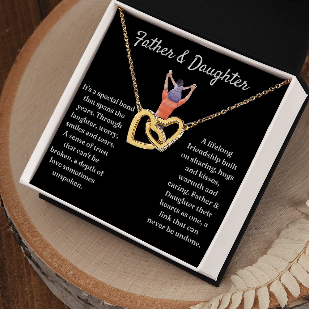 Lifelong Friendship - Interlocking Hearts Necklace For Daughter