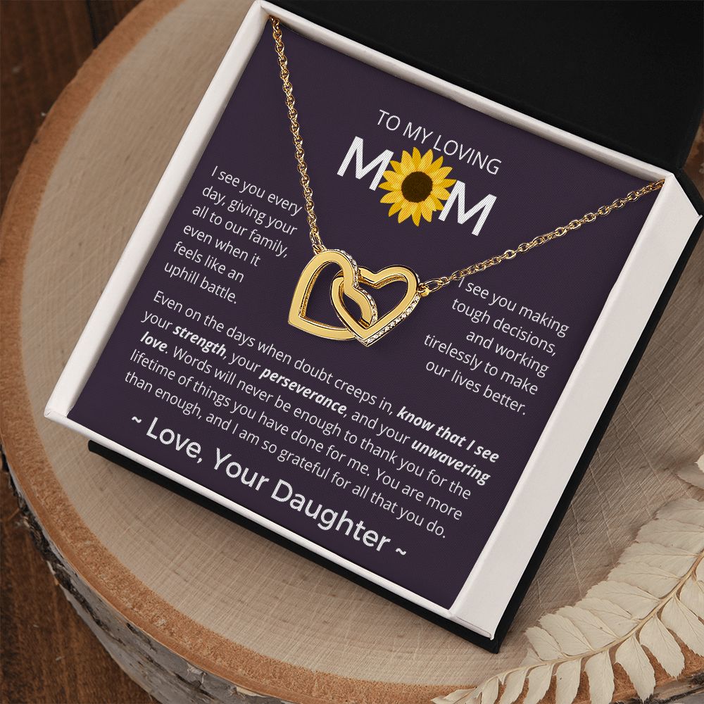 You Are More Than Enough For Me - Interlocking Hearts Necklace For Mom