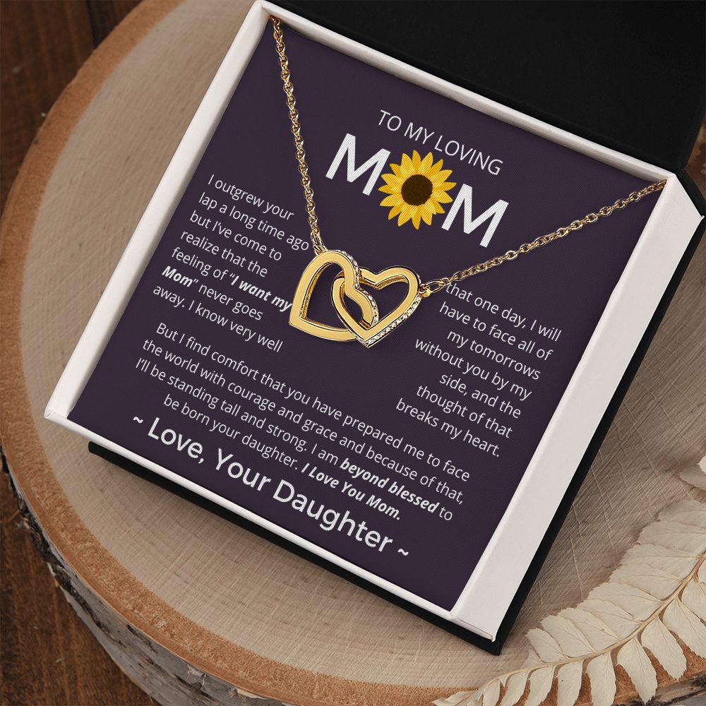 With Courage And Grace - Interlocking Hearts Necklace For Mom
