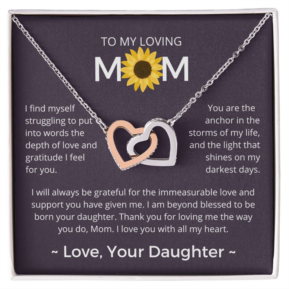 I Am Beyond Blessed - Interlocking Hearts Necklace For Mom