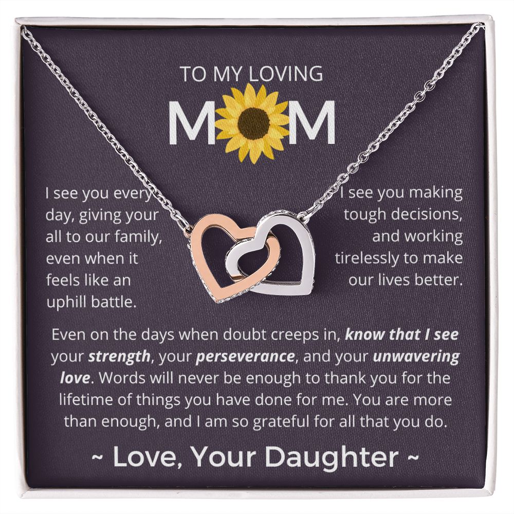 You Are More Than Enough For Me - Interlocking Hearts Necklace For Mom