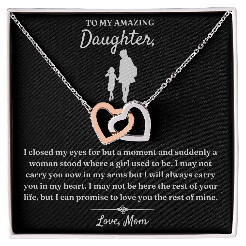 In My Heart - Interlocking Hearts Necklace For Daughter