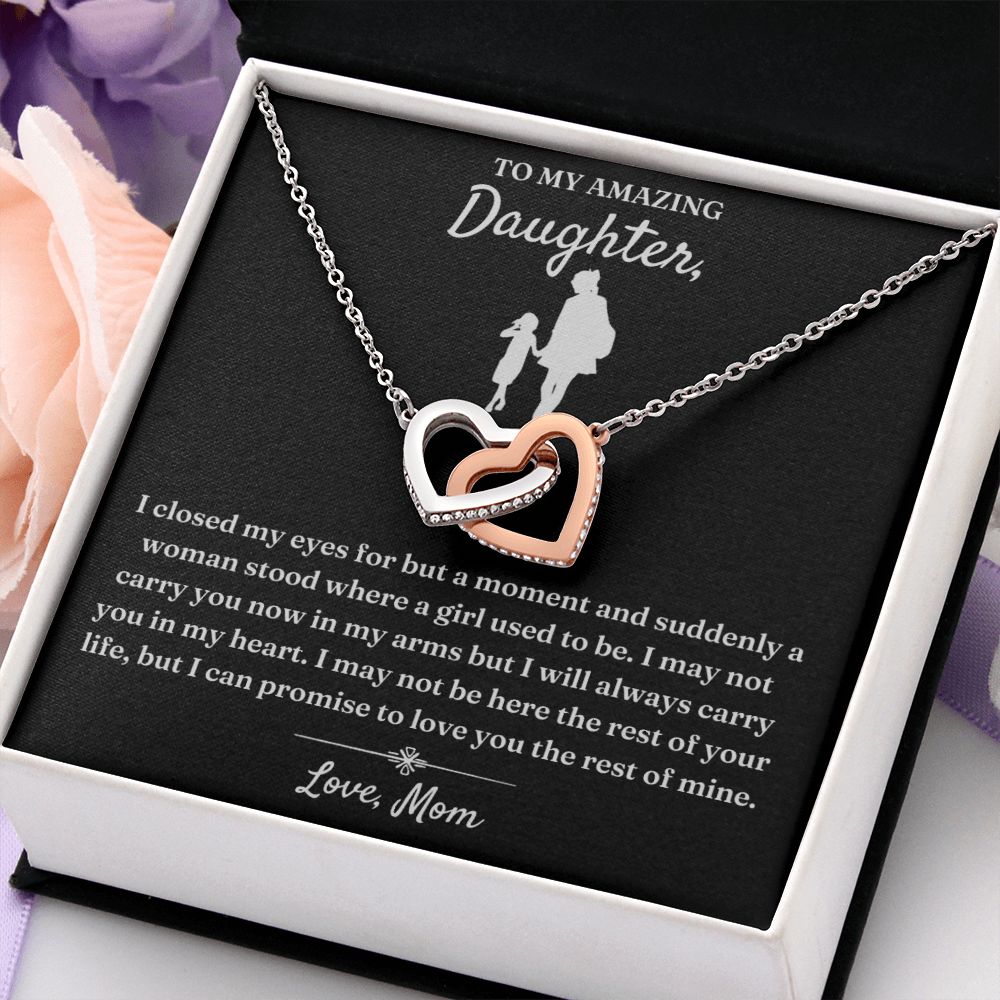 In My Heart - Interlocking Hearts Necklace For Daughter