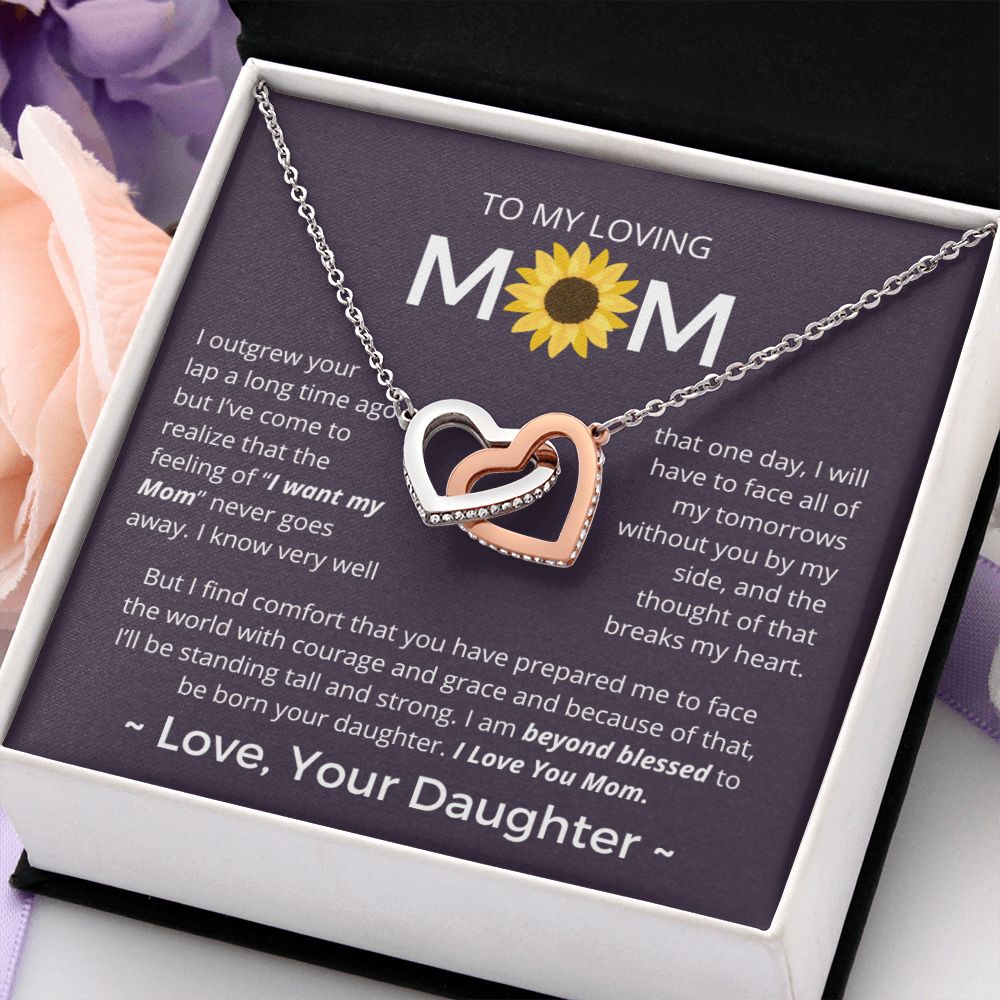 With Courage And Grace - Interlocking Hearts Necklace For Mom