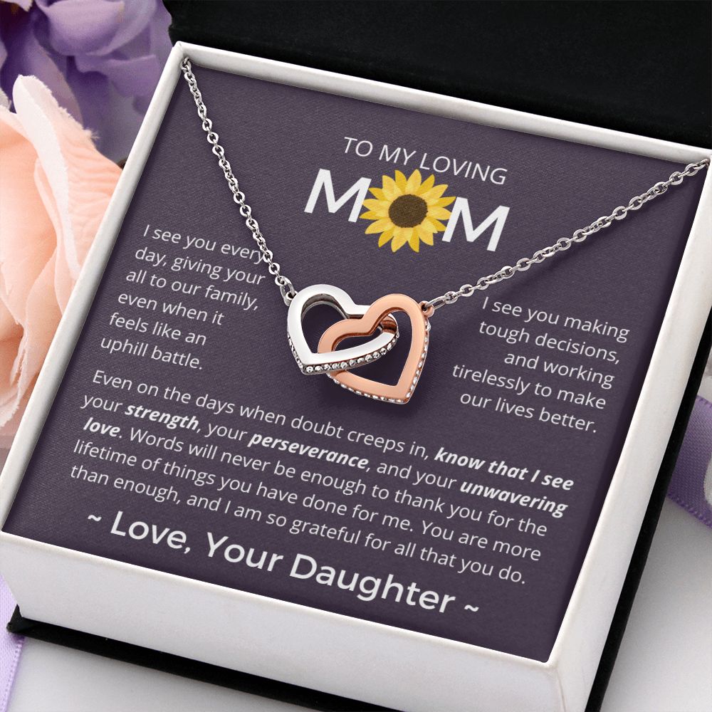 You Are More Than Enough For Me - Interlocking Hearts Necklace For Mom