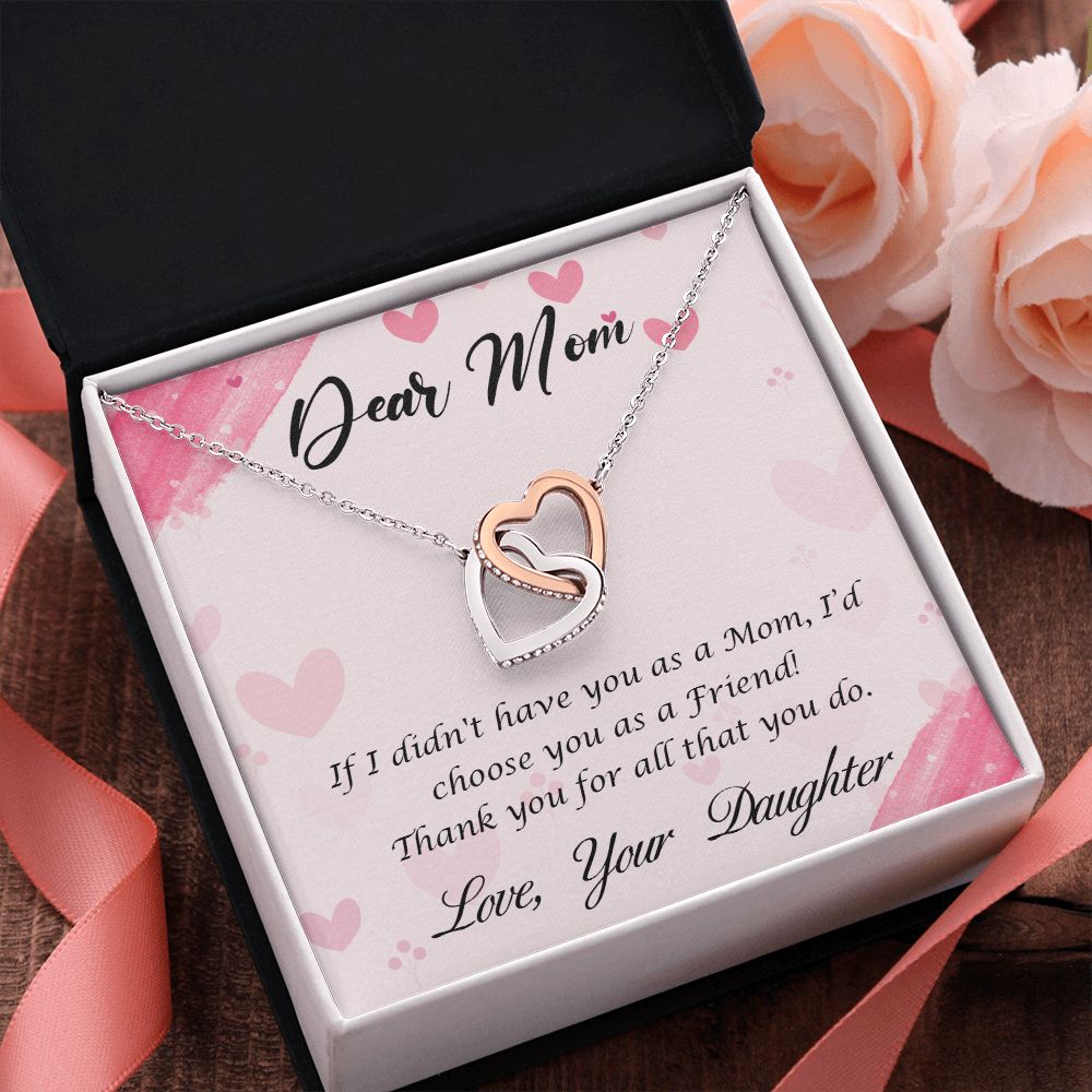 message card necklace for Mom