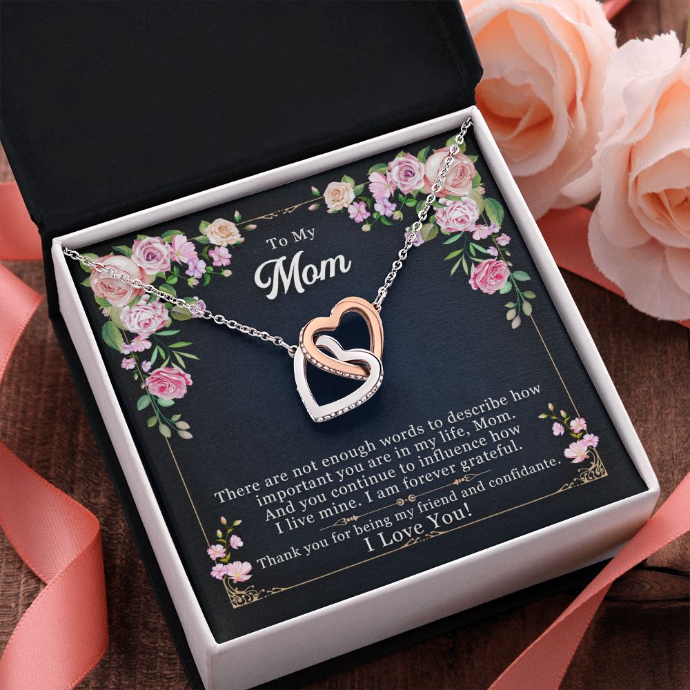 Message card necklace for Mom