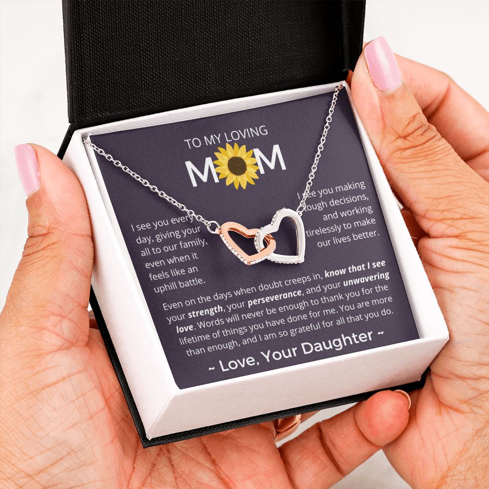 You Are More Than Enough For Me - Interlocking Hearts Necklace For Mom