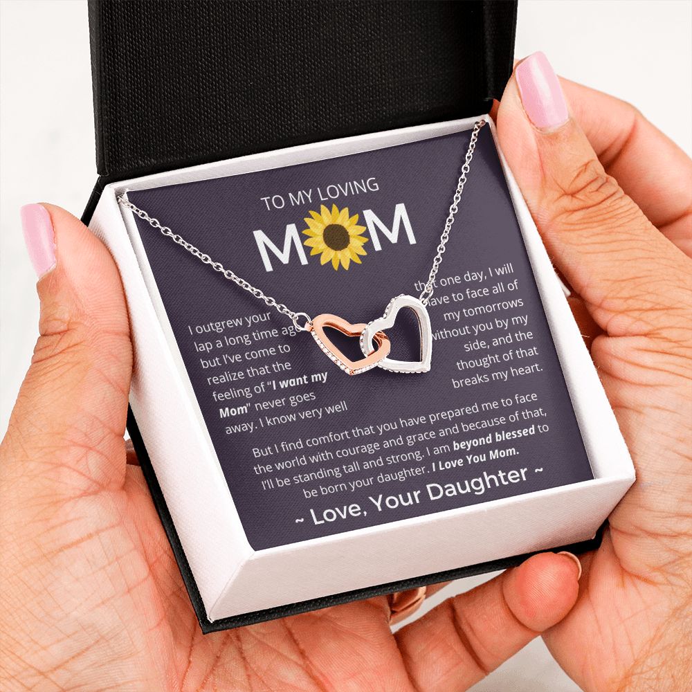 With Courage And Grace - Interlocking Hearts Necklace For Mom