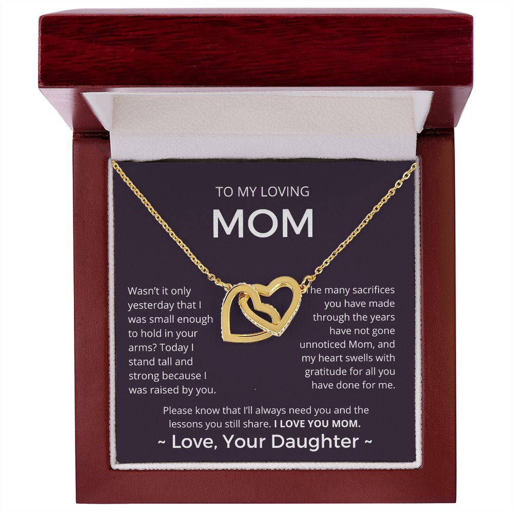I Stand Tall And Strong - Interlocking Hearts Necklace For Mom
