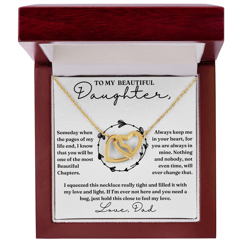 Feel My Love - Interlocking Hearts Necklace For Daughter